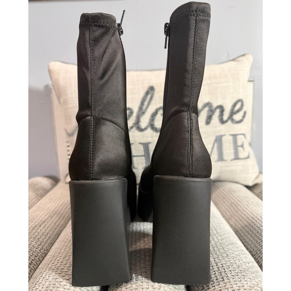 ALDO Women’s Black Platform Ankle Boots Chunky Block Heel Size 6.5 New In Box. - Picture 7 of 10